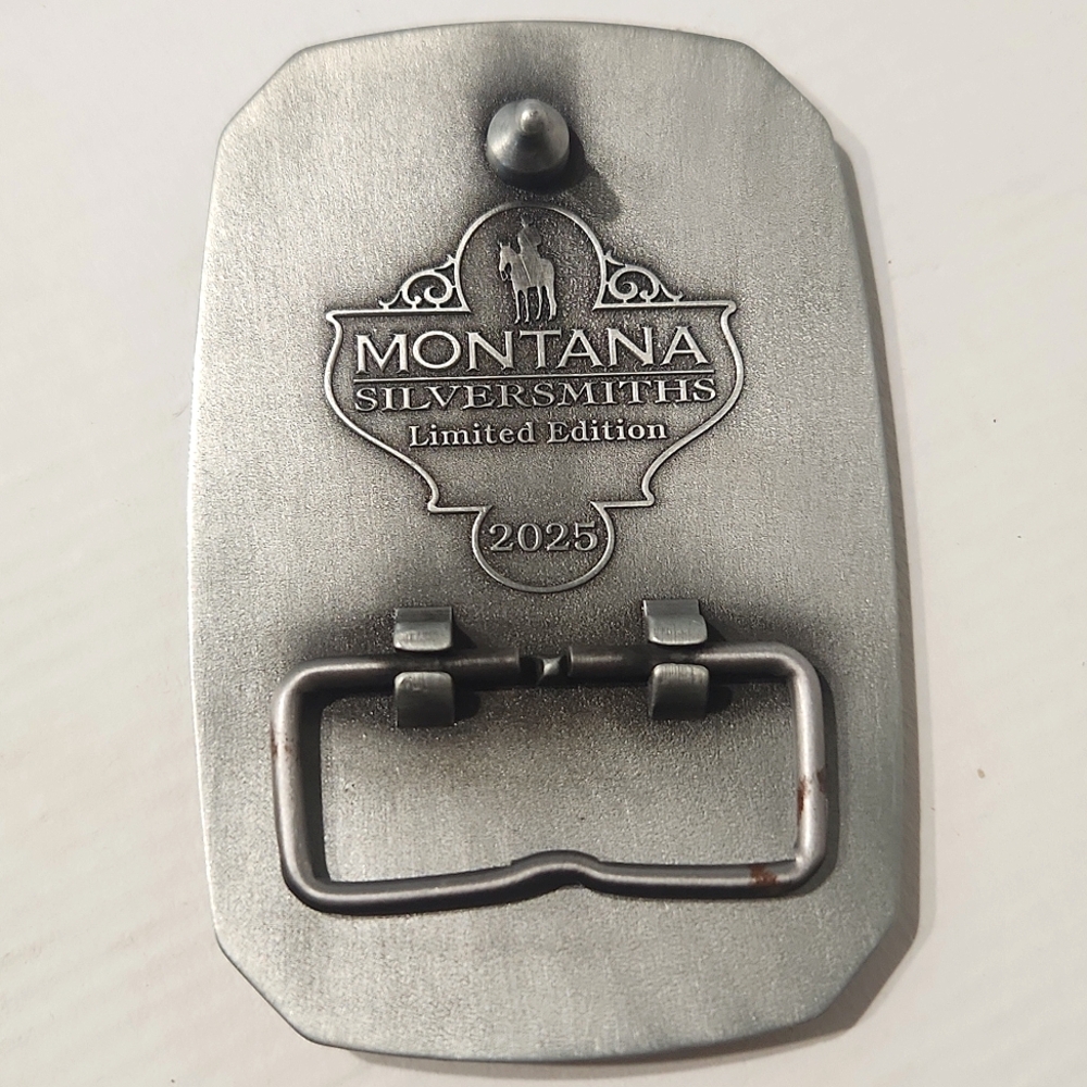 NEW Pendleton Whisky Montana Silversmiths 2025 "Let'er Buck" Belt Buckle - Picture 4 of 9